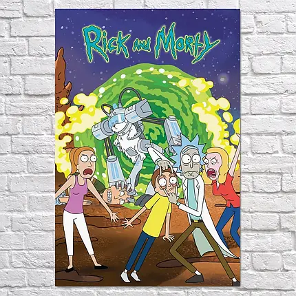 Плакат "Рік та Морті, Rick and Morty", 60×40см, фото 2