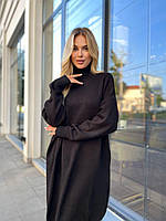 Женское длинное шерстяное платье оверсайз №0454 Турция