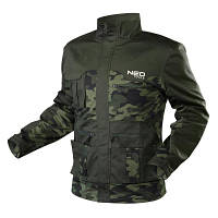 Куртка рабочая Neo Tools CAMO, размер M(50), 255 г/м2, высокий воротник, карманы на м (81-211-M)