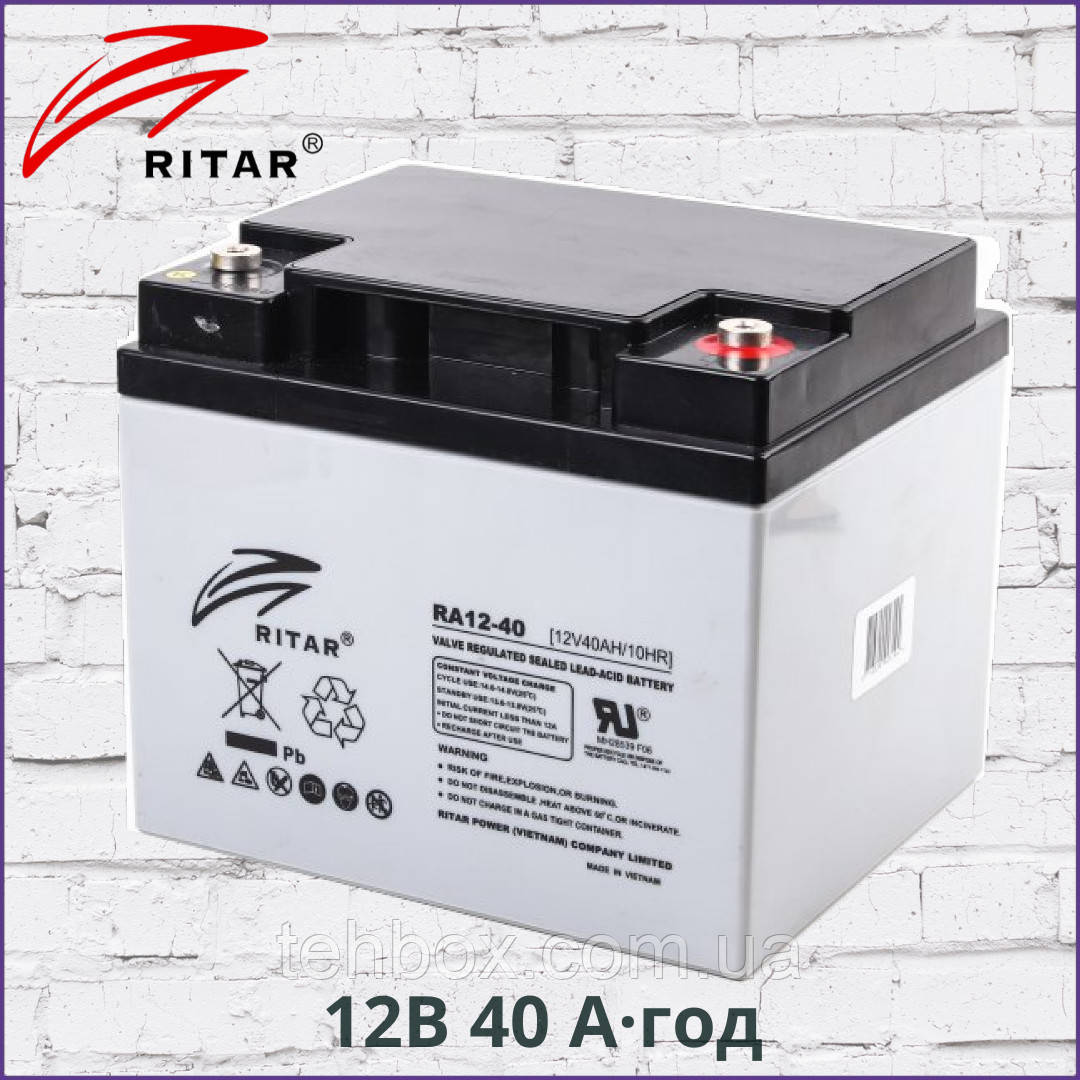Аккумуляторная батарея 12В 40 Ач Ritar RA12-40 AGM (ID#1946595291 ...