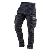 Штаны рабочие Neo Tools Denim, размер XS (46), 410 г/м2, хлопок+спандекс, под коленя (81-229-XS) - Вища Якість