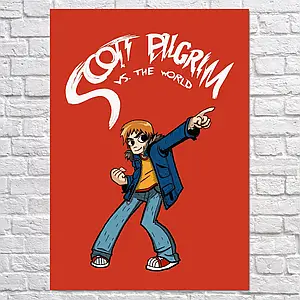 Плакат "Скотт Пілігрим проти світу, Scott Pilgrim vs The World (2010)", 60×43см