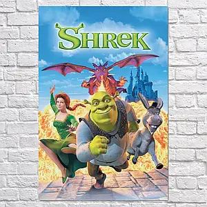 Плакат "Шрек, Shrek (2001)", 60×40см