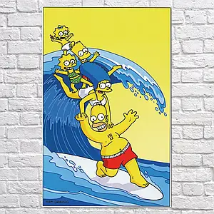 Плакат "Сімпсони, Simpsons", 60×38см