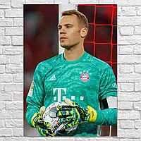 Плакат "Мануэль Нойер, вратарь, ФК Бавария, Manuel Neuer", 85×60см