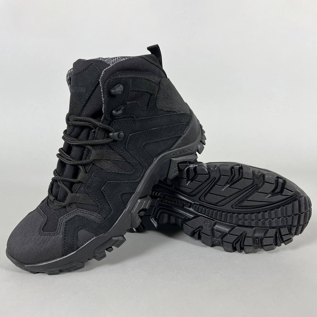 🔥 Черевики тактичні "Tracking Force" з Gore-Tex (Чорні) берці поліції, поліцейські, фото 1