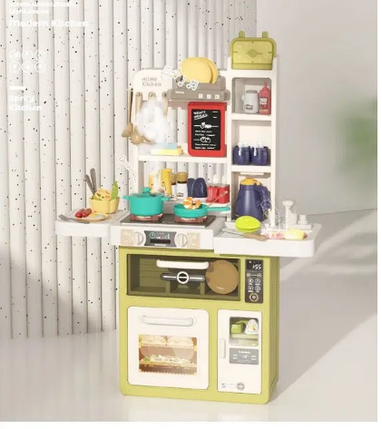 Дитяча інтерактивна кухня з підсвіткою та звуковими ефектами Spray Kitchen 889-237 з водою й аксесуарами, фото 3