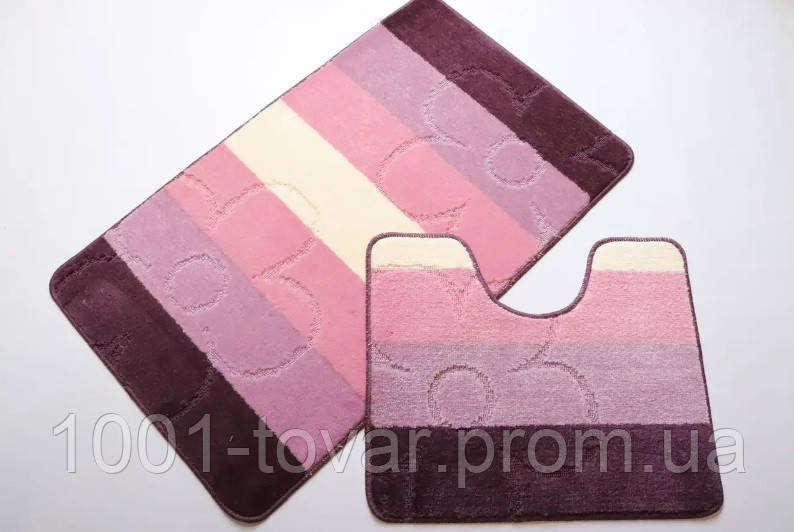 Набір із 2 килимків у ванну Vonaldi Multicolor 100х60 і 50х60 см.