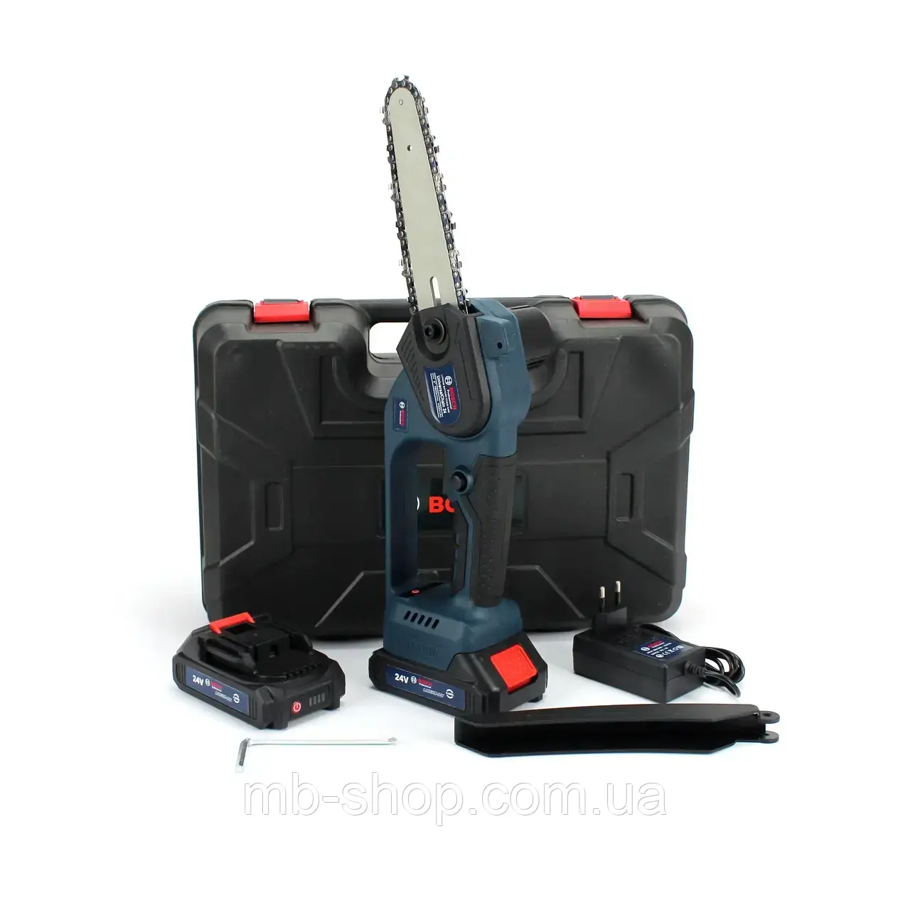 Акумуляторна міні пила ланцюгова Bosch UniversalChain 24 24V, 6Аh, АКБ веткоріз, міні-пила Бош