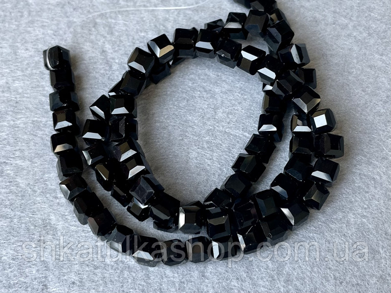 Кришталеві намистини, грановані кубик 6*6мм, фото 1