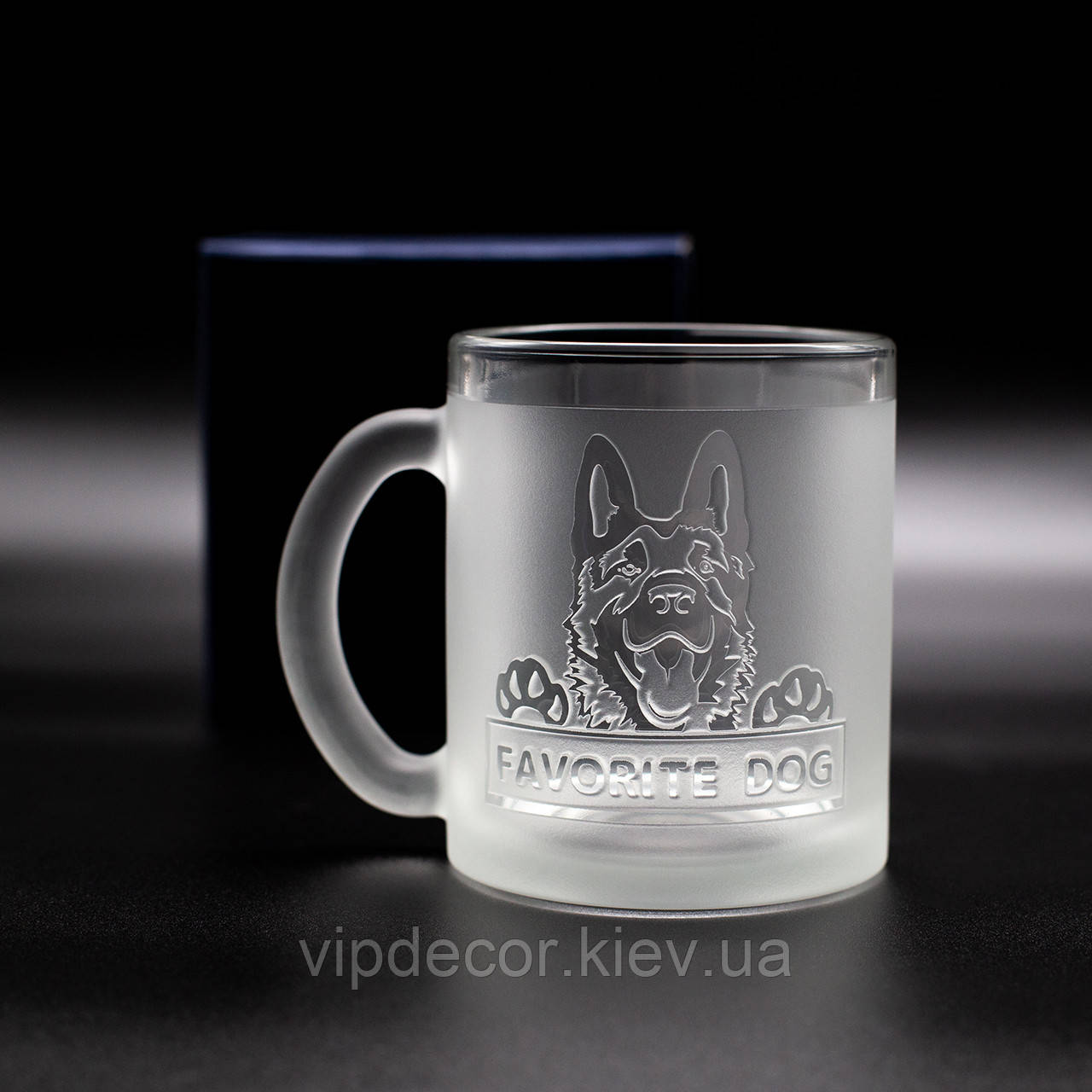 Подарункова чашка 320 мл з гравіюванням для любителів собак Вівчарка