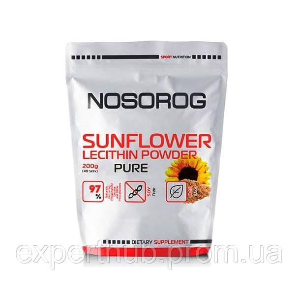 Лецитин для спорта Nosorog Nutrition Sunflower Lecithin Powder 200 g 40 servings Pure EH, код: 7808603 - фото 1 - id-p1947849376
