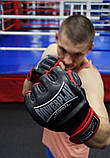 Рукавиці для MMA PowerPlay 3058 Чорно-Червоні XL, фото 6