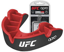 Капа боксерська OPRO Silver UFC Hologram Black/Red (art.002259002)