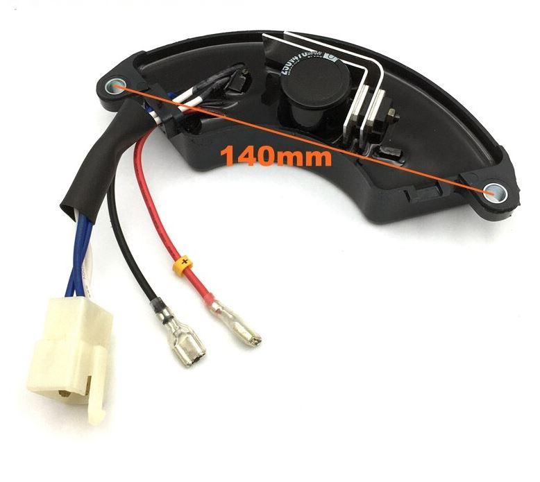 AVR для однофазного генератора 3-8 кВт, 250 В/470 мФ, корпус пластик, 6 контактів, фото 1