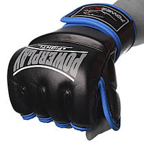 Рукавиці для MMA PowerPlay 3058 Чорно-Сині M