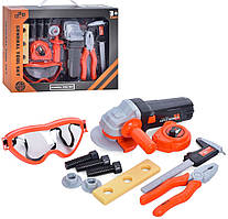 Набір інструментів 778-15 Болгарка автоматичний звук, 12 предметів, у коробці 32х24х8 см