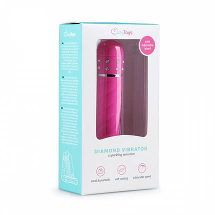 Вібратор рельєфний Love Diamond Vibrator рожевий, 11.4 см, фото 2
