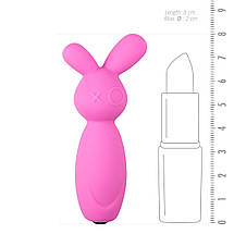 Міні-вібратор для клітора Vibrating Mini Bunny, 8 см х 2 см, фото 2