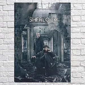 Плакат "Шерлок та Ватсон, Sherlock", 60×43см