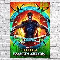 Плакат "Тор 3: Рагнарёк, Тор Одинсон, Крис Хемсворт, Thor: Ragnarok", 60×43см