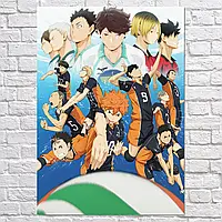 Плакат "Волейбол (аниме), Haikyu!", 60×43см