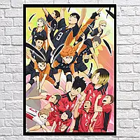 Плакат "Волейбол (аниме), Haikyu!", 60×43см