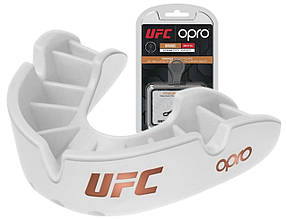 Капа боксерська OPRO Bronze UFC Hologram White (art.002258002)