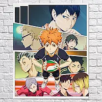 Плакат "Волейбол (аниме), Haikyu!", 60×47см