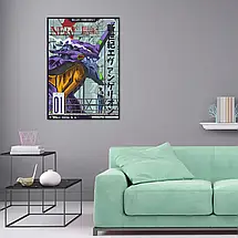 Плакат "Євангеліон, Neon Genesis Evangelion, EVA Unit 01", 60×43см, фото 2