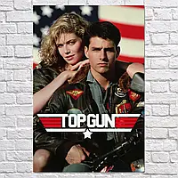 Плакат "Лучший стрелок, Том Круз, Top Gun (1986)", 60×40см