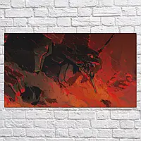 Плакат "Евангелион, Neon Genesis Evangelion, EVA Unit 01", 34×60см