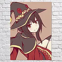 Плакат "Коносуба, Мегумин, KonoSuba, Megumin", 60×43см