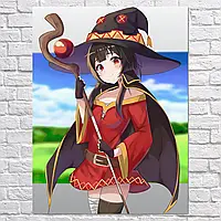 Плакат "Коносуба, Мегумин, KonoSuba, Megumin", 60×45см