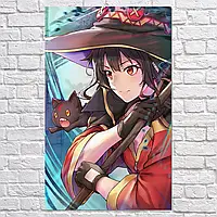 Плакат "Коносуба, Мегумин, KonoSuba, Megumin", 60×37см