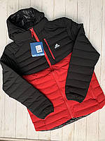 Куртка мужская зимняя Adidas черный с красным