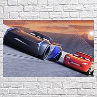 Картина на холсте "Тачки 3, Cars 3", 60×107см