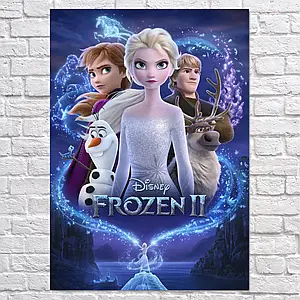 Плакат "Крижане серце 2, Frozen 2", 60×43см