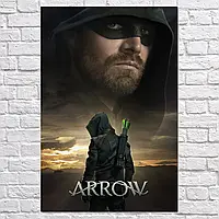 Плакат "Стрела, Стивен Амелл, Arrow", 60×40см