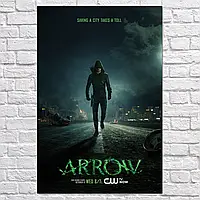 Плакат "Стрела, Стивен Амелл, Arrow", 60×40см