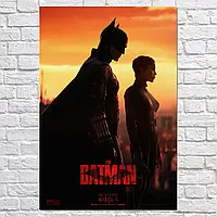 Плакат "Бэтмен, Роберт Паттинсон, Batman (2022)", 60×41см