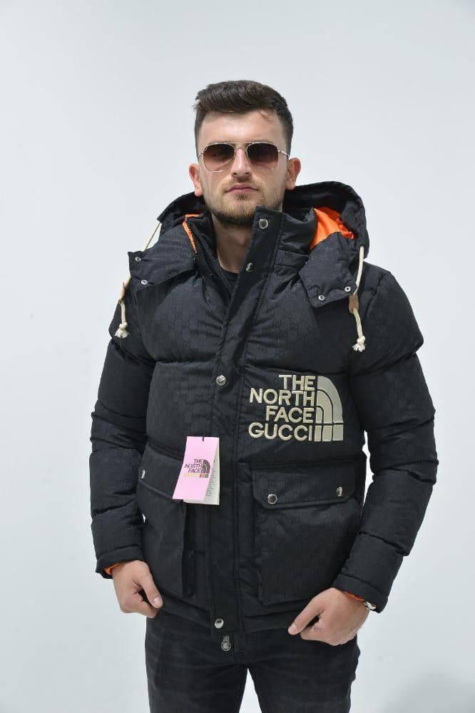 Куртка мужская зимняя The North Face x Gucci - Black - фото 1 - id-p1947912305