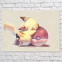 Плакат "Покемон Пикачу, Pokemon Pikachu", 43×60см