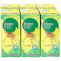 Сок ALIMERKA ZUMO DE PIÑA, UVA Y MANZANA200мл. 6шт. Доставка з США від 14 днів - Оригинал