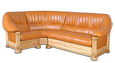 Шкіряний кутовий диван "Монарх" (1 + уг + 2н), фото 3