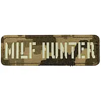 Шеврон нашивка светящийся "Milf Hunter". Светящийся патч Milf Hunterна пикселе. Шевроны ПВХ