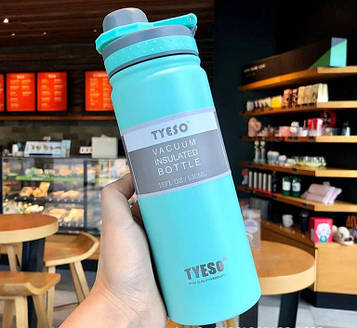 Термопляшка, термос Tyeso 530мл із нержавіючої сталі для кави, води, pearl