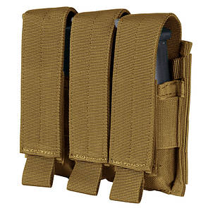 Підсумок для пістолетних магазинів потрійний молле Condor Triple Pistol Mag Pouch MA52 Coyote Brown