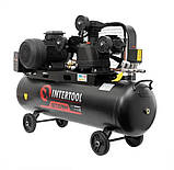 Компресор 100л, 4 кВт, 380 В, 3 циліндри INTERTOOL, фото 3