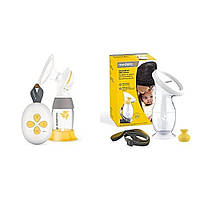 Set: Solo und Milchauffänger Электрический двойной молокоотсос Medela Swing Maxi Подзаряжается через USB